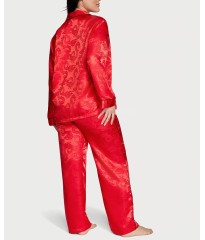 Пижама Satin Long Pajama Set Lipstick Dragon