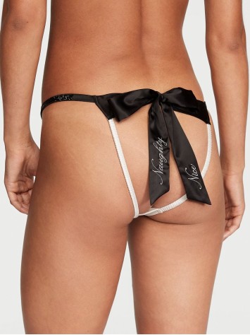 Трусики Open-Back Bow Cheekini Panty White
