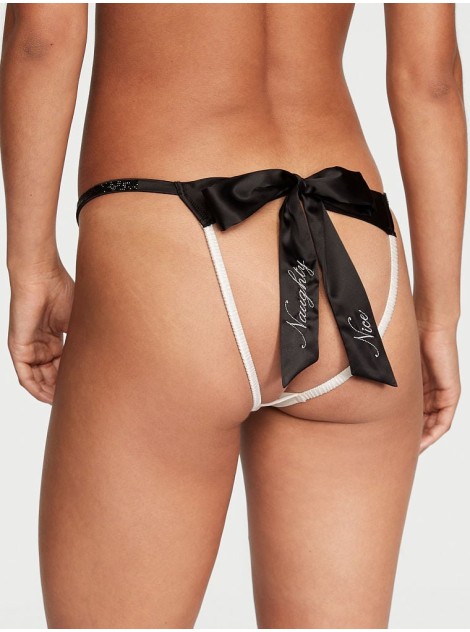 Трусики Open-Back Bow Cheekini Panty White