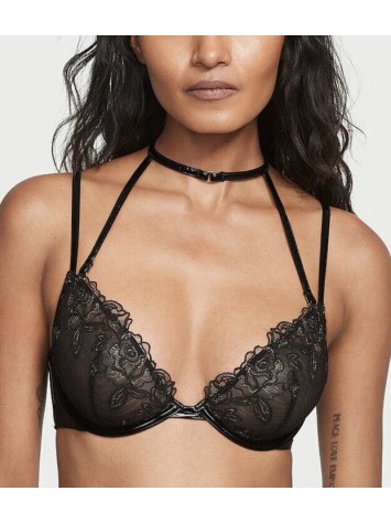 Комплект білизни Midnight Affair Embroidery Low-Cut Demi Bra black Set