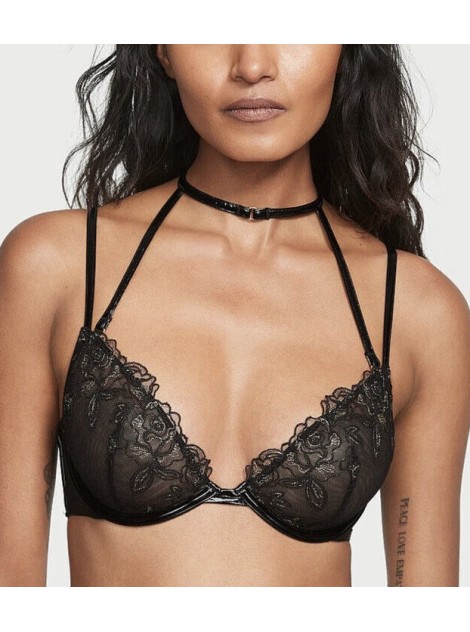 Комплект білизни Midnight Affair Embroidery Low-Cut Demi Bra black Set