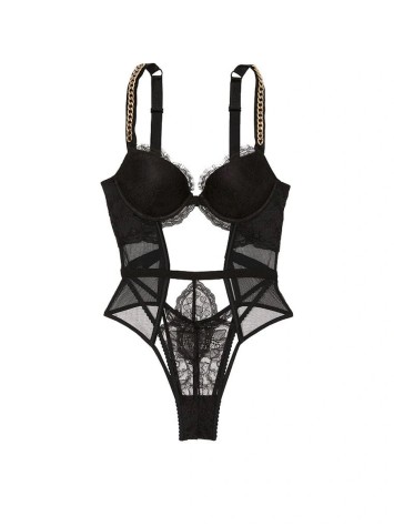 Боді Chain Strap Lace Push-Up Teddy