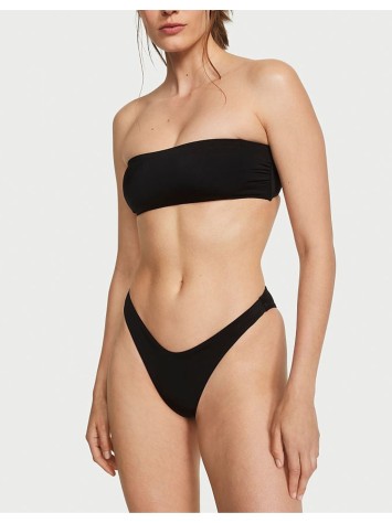 Купальник Bandeau Swim Bikini Top Cheeky Bikini Bottom Black