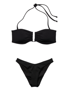 Купальник Bandeau Bikini Top Brazilian Bikini Bottom Black