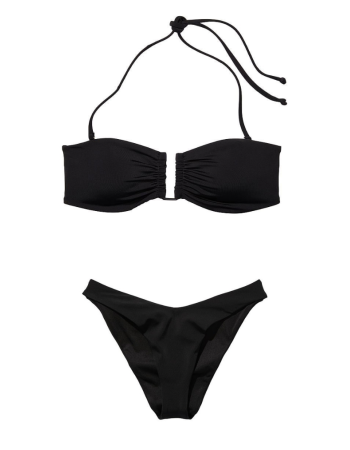 Купальник Bandeau Bikini Top Brazilian Bikini Bottom Black