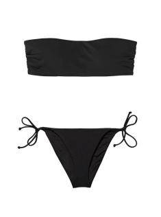 Купальник Bandeau Swim Bikini Top Cheeky Bikini Bottom Black