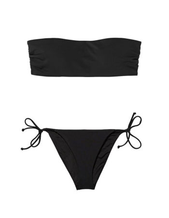 Купальник Bandeau Swim Bikini Top Cheeky Bikini Bottom Black