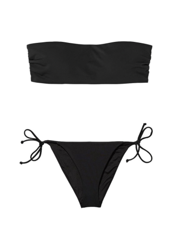Купальник Bandeau Swim Bikini Top Cheeky Bikini Bottom Black