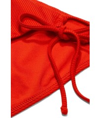 Купальник Bandeau Bikini Top Bikini Bottom Ribbed Red