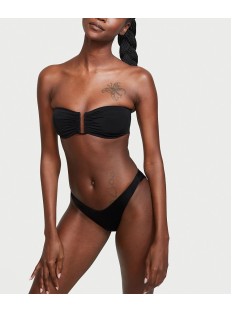 Купальник Bandeau Bikini Top Brazilian Bikini Bottom Black