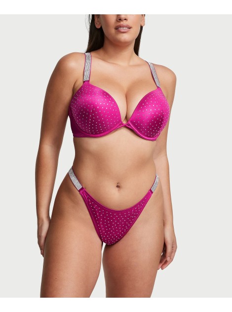 Купальник Bikini Top Shine Strap Bombshell Push-Up Thong Berry Blush