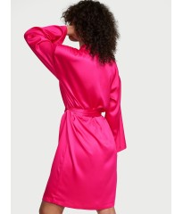Халат Satin Midi Robe Hot Pink