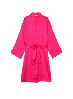 Халат Satin Midi Robe Hot Pink