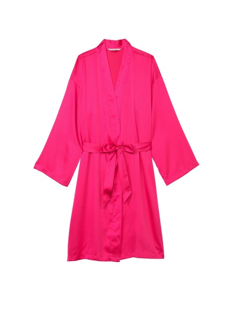 Халат Satin Midi Robe Hot Pink