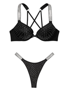 Купальник Shine Strap Bombshell Bikini Top Black Set