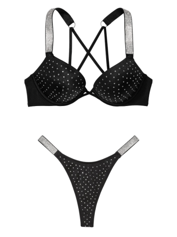 Купальник Shine Strap Bombshell Bikini Top Black Set