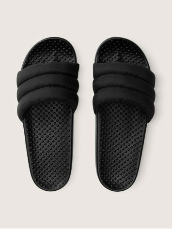 Шлепанцы PINK Puffer Slide Black