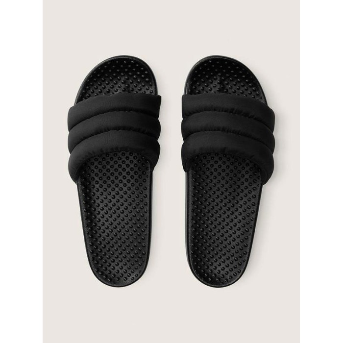 Шлепанцы PINK Puffer Slide Black