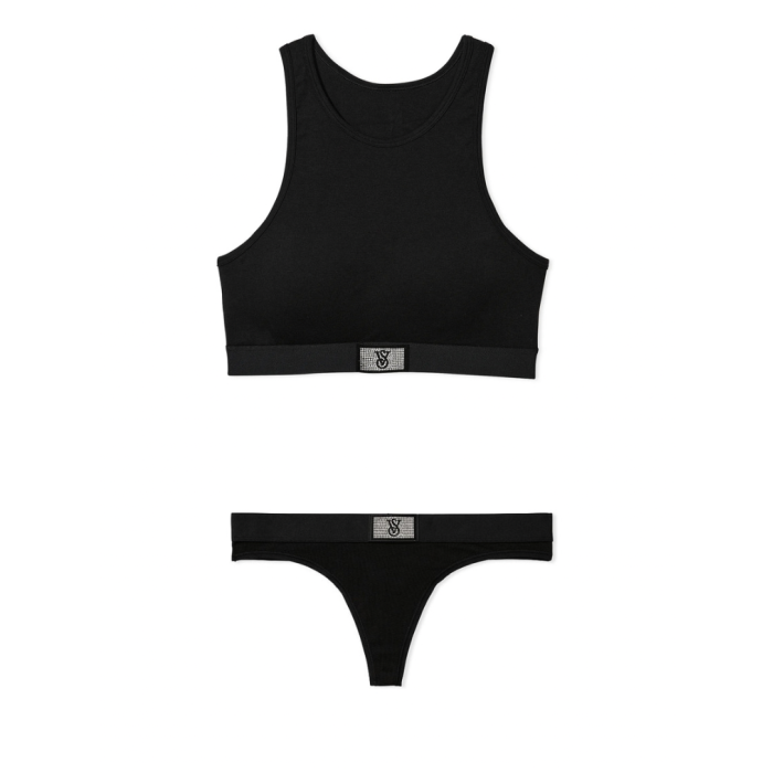 Комплект білизни Shine Patch Cotton High-Neck Racerback Bralette Set