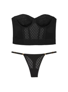Комплект белья VS Archives Monogram Corset Top Set Black