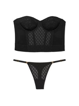 Комплект білизни VS Archives Monogram Corset Top Set Black