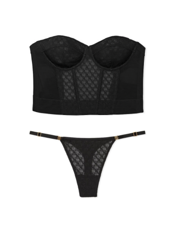 Комплект білизни VS Archives Monogram Corset Top Set Black