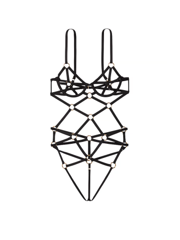 Боді VERY SEXY Open Cup Strappy Teddy Black
