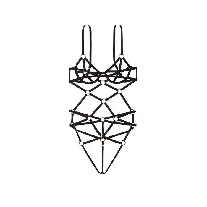 Боді VERY SEXY Open Cup Strappy Teddy Black