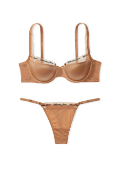 Комплект білизни VERY SEXY Logo Embroidery Lightly Lined Balconette Bra Set Toffee