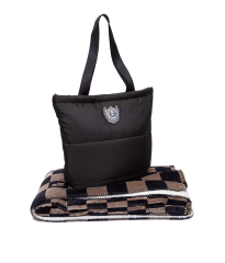 Набір Сумка+Плед Tote Bag+Cozy Blanket PINK Black Plaid