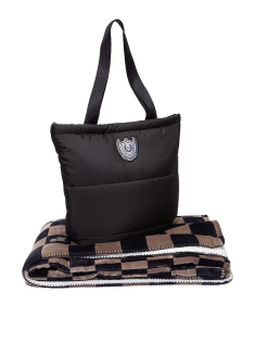 Набор Сумка + Плед Tote Bag + Cozy Blanket PINK Black Plaid