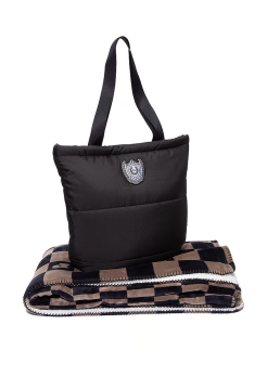 Набір Сумка+Плед Tote Bag+Cozy Blanket PINK Black Plaid