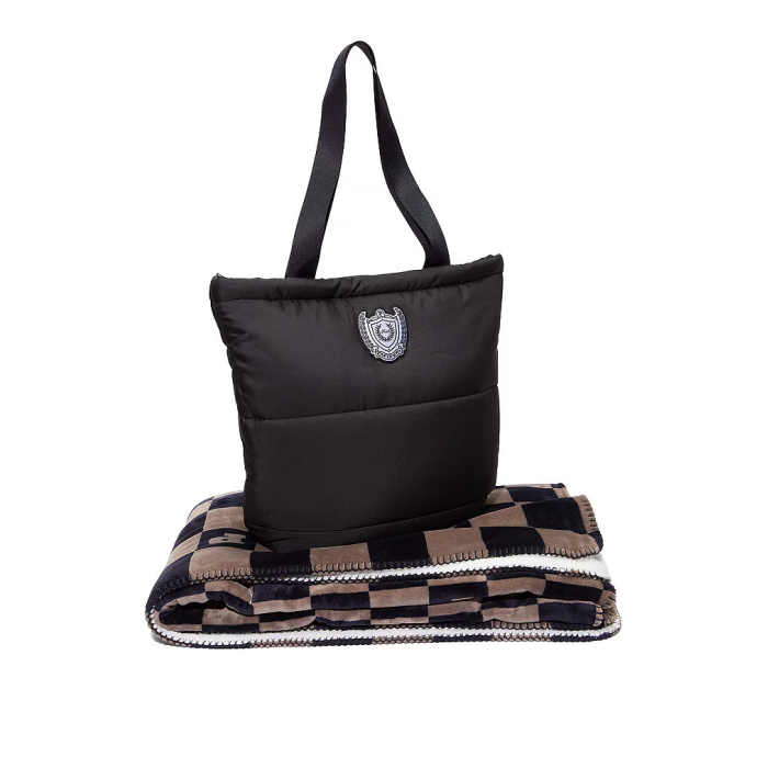 Набір Сумка+Плед Tote Bag+Cozy Blanket PINK Black Plaid