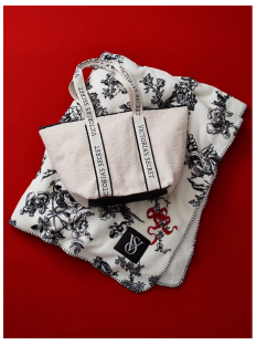 Набір Сумка+Плед Tote Bag+Cozy Blanket Plush VS White