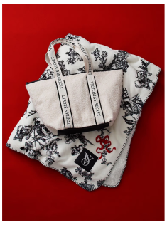 Набор Сумка + Плед Tote Bag + Cozy Blanket Plush VS White 
