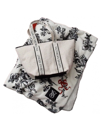 Набір Сумка+Плед Tote Bag+Cozy Blanket Plush VS White