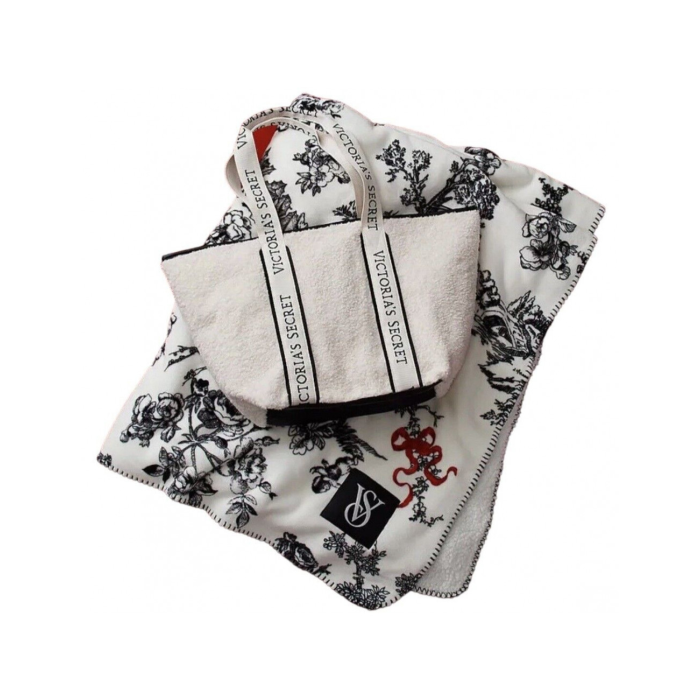 Набор Сумка + Плед Tote Bag + Cozy Blanket Plush VS White 
