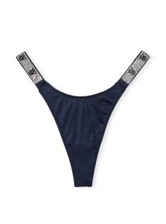 Трусики Double Shine Strap Smooth Thong Panty Noir Navy