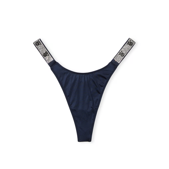 Трусики Double Shine Strap Smooth Thong Panty Noir Navy