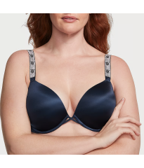 Комплект білизни Bombshell Add-2-Cups Double Shine Strap Push-Up Bra Set Noir Navy