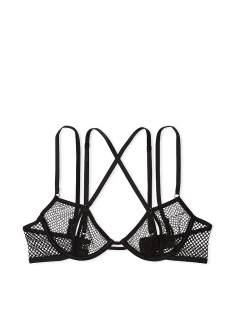 Комплект белья Fishnet Lace Open Cup Low-Cut Demi Bra Set