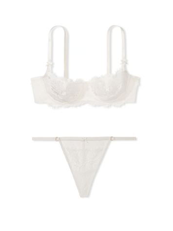 Комплект білизни Wicked Unlined Lace Balconette Bra Set Coconut White