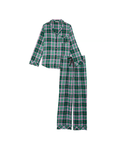 Пижама Flannel Long Pajama Set Green Pop Plaid