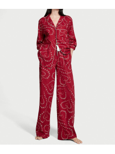 Піжама Flannel Long Pajama Set Lipstick