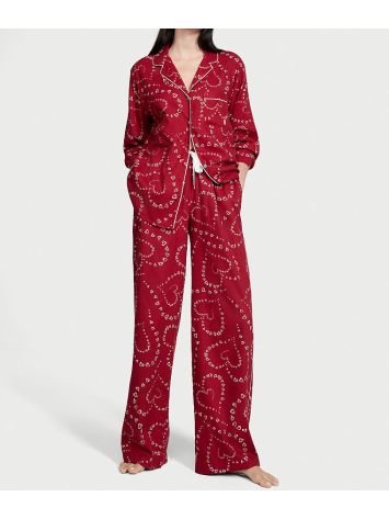 Піжама Flannel Long Pajama Set Lipstick