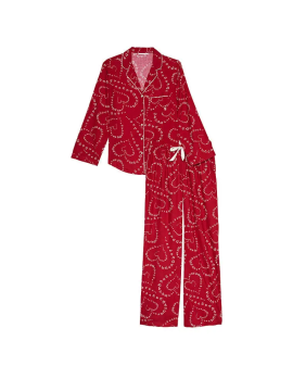 Піжама Flannel Long Pajama Set Lipstick