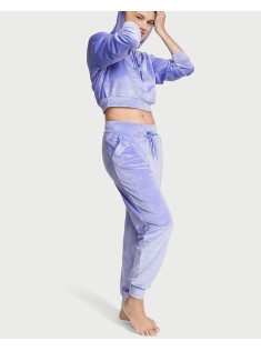 Велюровий костюм Ribbed Velour Hoodies Jogger Sky Blue