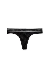 Трусики Black Festive Plaid Thong Panty