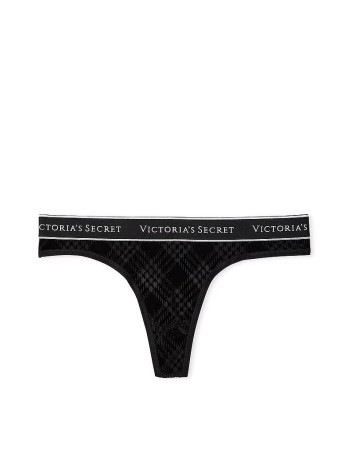 Трусики Black Festive Plaid Thong Panty