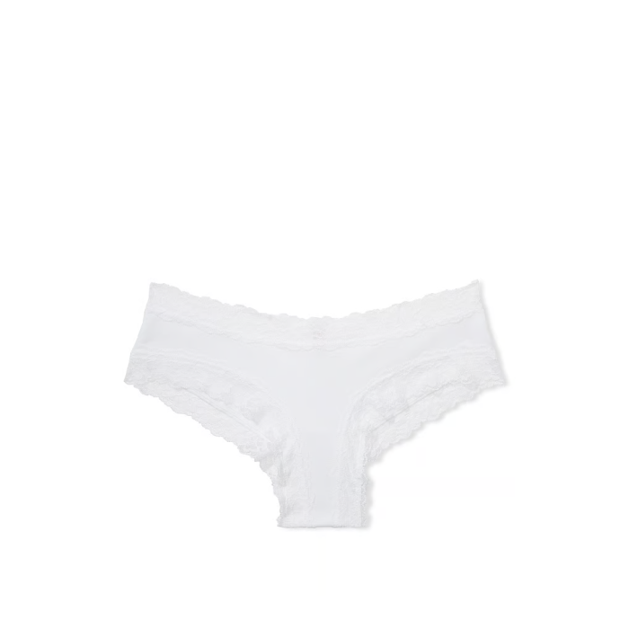 Трусики Posey Lace Waist Cotton Cheeky Panty White 